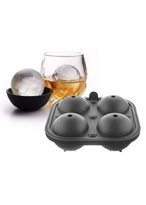 maskworld Ball ice cube silicone mould for ice cubes and for baking 4-grid
