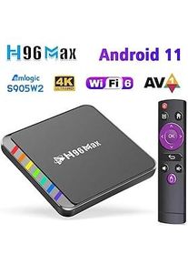 Smart-TV-Box Android 11 S905W2 4 GB 32 GB 64 GB AV1 Quad Core WiFi6 4K H96 Max W2 Set-Top-Box Media Player TV-Box