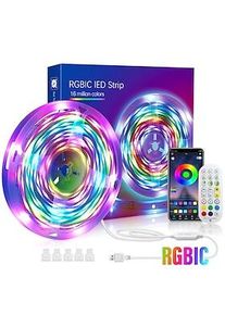 LED Smart Strip USB 5050 RGBic App-Steuerung Musiksynchronisierung mit Fernbedienung für Schlafzimmer, TV-Hintergrundbeleuchtung, Decke, Spielzimmer