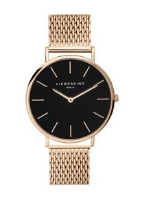 Liebeskind Berlin Dames Analoog horloge rose-goud / zwart One Size