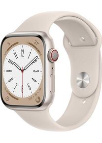 Apple Watch Series 8 Aluminium 45 mm (2022) | GPS + Cellular | Polarstern | Sportarmband Polarstern M/L