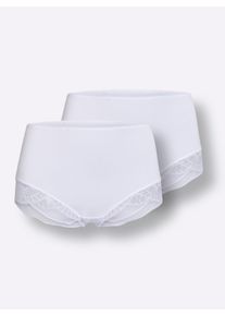 wäschepur Dames Hipster in wit ,maat 36/38, Witt, 76% Modal, 18% Polyamide, 6% Elastan