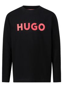 Hugo Kinder Zwart shirt met lange mouwen voor jongens