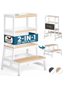 Spielwerk® Torre di apprendimento Barn legno naturale/bianco 93x56x49cm