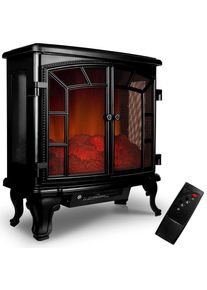 Monzana&reg; Camino elettrico a due ante 2000W nero
