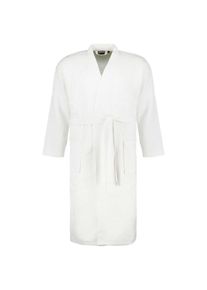 ADAMO Bademantel aus Waffel-Piqu&eacute;, Wei&szlig;, 3XL