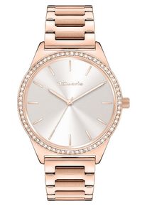 Tamaris Dames Analoog horloge rose-goud / platina / transparant One Size
