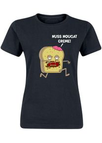 Food Zombie Toast Girl-Shirt schwarz
