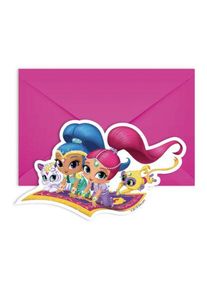 Procos 6 carte di invito magico Shimmer & Shine