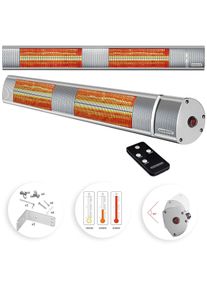 Monzana® Chauffage radiant infrarouge Argenté 3000W