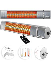 Monzana® Chauffage radiant infrarouge 2000W Argenté