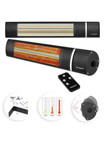 Monzana® Chauffage radiant infrarouge 2000W Noir