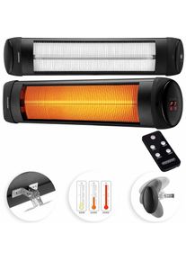 Monzana® Chauffage radiant infrarouge 2500W Noir