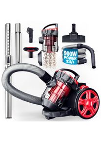 Monzana® Aspirateur sans sac rouge max. 900 Watt Multicyclone