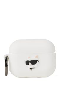 K by KARL LAGERFELD Karl Lagerfeld Dames Smartphonehoesje 'Silicone Choupette AirPods 3' zwart / wit One Size