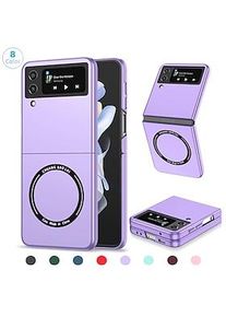 Handy Hülle Handyhüllen Für Samsung Galaxy Z Flip 5 Z Flip 4 Z Flip 3 Mit Magsafe Flipbare Hülle Magnetisch Ganzkörperschutz Einfarbig PC