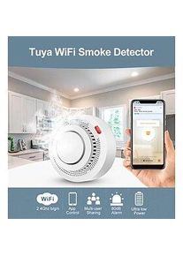 1 stück tuya smart wifi rauchmelder drahtlose unabhängige rauchmelder home security sensor brandschutz gerät 80 db sound alarm