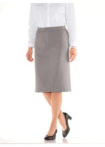 Damen Schlupfrock mit Gehschlitz in steingrau ,Gr&ouml;&szlig;e 46, WITT, 100% Polyester