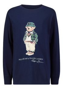 Polo Ralph Lauren Kinder Marine blauw shirt met lange mouwen voor jongens
