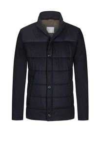 Plus size : Bugatti, Casual jacket in a wool blend, Rainseries in a Blue