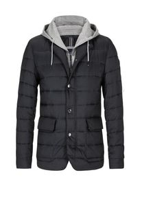 Plus size : JOOP!, Quilted jacket with a stylish jersey yoke in a Blue
