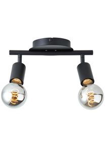Brilliant Tiffany Plafondlamp Zwart, 2-lichts