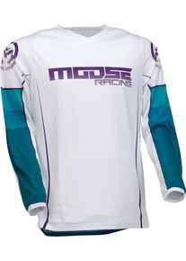 Moose Offroad Qualifier, jersey , color: White/Blue/Purple , size: L