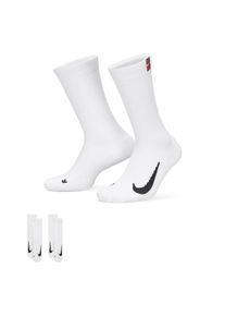 Chaussettes de tennis mi-mollet rembourrées NikeCourt Multiplier (2 paires) - Blanc