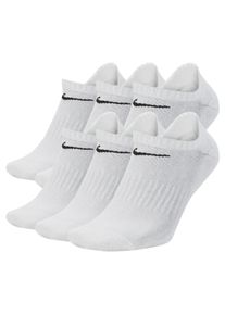 Chaussettes de training invisibles Nike Everyday Cushioned (6 paires) - Blanc