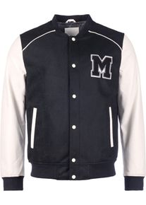Mustang Milled, leather/textile jacket , color: Black/Light Grey , size: XL