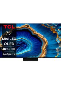 Televizor MiniLed TCL 75C805, 189 cm, Smart Google TV, 4K Ultra HD, 100hz, Clasa G