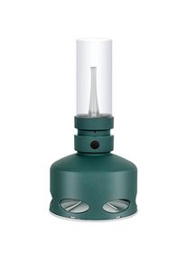 Lampe a kerosene LED vintage rechargeable Lampe a huile de table electrique decorative retro avec controle marche/arret pour bureau a domicile Vert