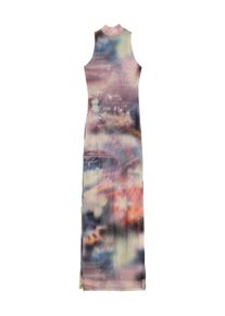 Bershka Dames Jurk donkerblauw / stone grey / donkerlila / pink 38