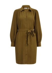 WE Fashion Kleid Damen grün Größe 34 Unifarben