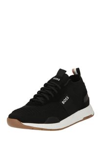 BOSS Heren Sneakers laag 'Titanium' lichtbeige / zwart / wit 41