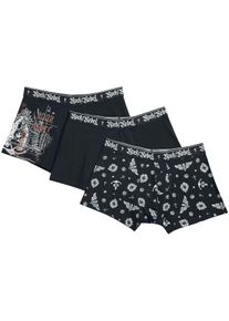 Rock Rebel by EMP - Rock Boxerset - Boxershort met ouderwetse print - S tot XXL - voor Mannen - zwart