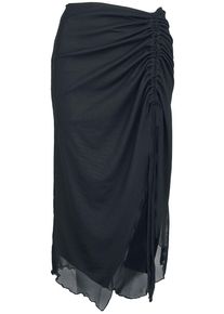 Banned Alternative Umbra Mesh Ruched Skirt Rock schwarz