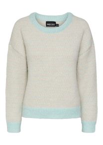 Pieces Sweter 'JANICE' dla kobiet jasnoniebieski / pastelowo-żółty / różowy pudrowy Rozmiar XS