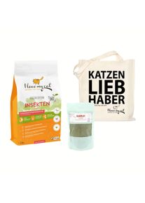 Set droogvoer met insecten voor voedingsgevoelige katten met gewichtsproblemen