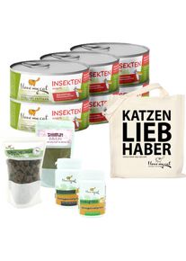Spaarset voor Birmaanse kat Natvoer en zachte snacks met insecten Voedingssupplement en verzorging