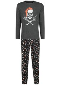 Black Premium by EMP Pyjama with Christmas Skull Print Pyjama grau