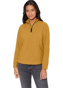 Damska Flau&scaron;ov&aacute; vesta s &uacute;pravou proti žmolkom okrov&aacute; veľkosť 52