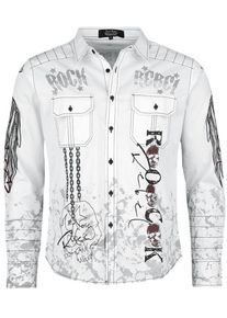 Rock Rebel by EMP Shirt with Rock Rebel Prints Hemd weiß