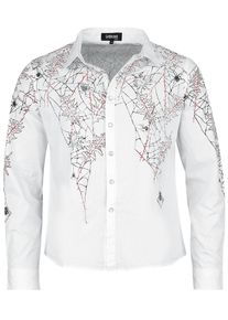 Gothicana by EMP Shirt with Spiderweb Print Hemd weiß