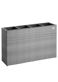 Casaria® Fioriere a 4 vasi grigia 95x27x60cm