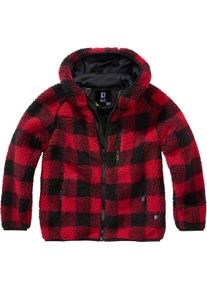 Brandit Kids Teddyfleecejacket Kinder-Jacke rot/schwarz