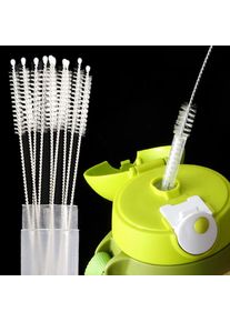 Bending Stainless Straw Brush Cleaner Soft Hair Suction Glass Tube Cleaning Brushes Baby Kids Bottle Brush Long Handle Reusable