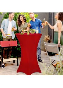 Detex® Housse de table haute, set de 2, Bordeaux Ø70cm