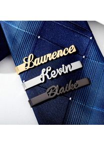 Personalized Tie Clip For Men Suit Accessories Customized Name Tie Clip Stainless Steel Tie Bar For Husband Groomsmen Gifts