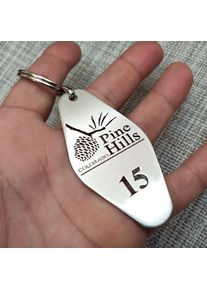 Customized Metal Stainless Steel Hotel Keychain With Logo And Number as a Beautiful Gift for Husband